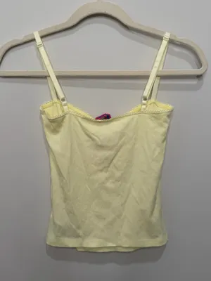 Edikted Yellow Rose Ruched Ribbed Cami Tank Top XS S16304 NWT thumbnail 5