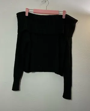 American Eagle Outfitters Ribbed Off-the-Shoulder Sweater Size Medium thumbnail 1