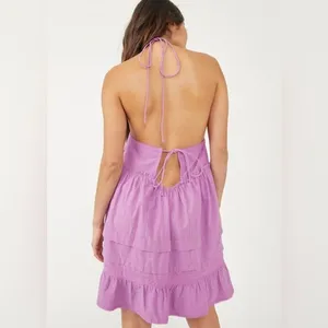 Free people Size M dessert days lilac purple‎ dress Sleeveless Strappy Back NWT thumbnail 7