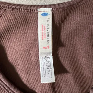 FP Movement Free People Thermal Henley Top • Brown Waffle Knit Long Sleeve thumbnail 5