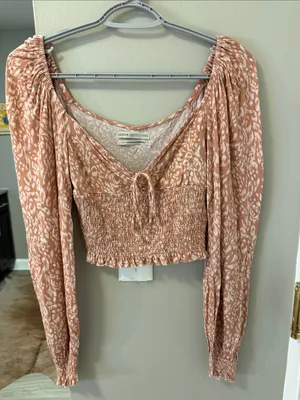 Urban Outfitters Leopard Old Soul Smocked Top S thumbnail 2
