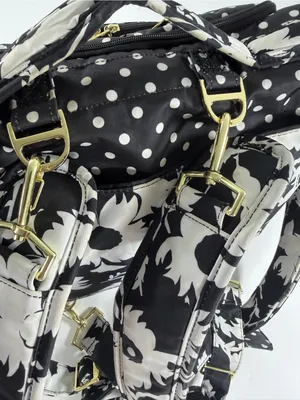 JuJuBe BFF Convertible Diaper Bag Backpack Black White Floral Polka Dot‎ Pad thumbnail 10