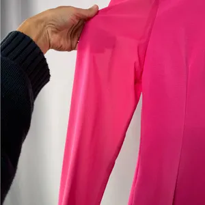 Karen Millen Sheer Sleeve Cut Out Blouse in‎ Bright Pink Size 2 thumbnail 5