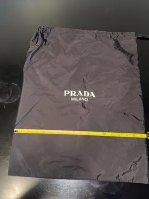 Prada Black Nylon Logo Drawstring Bag thumbnail 6