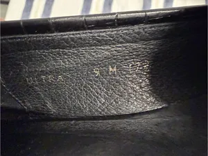 Brighton Black Monogram Slip On Loafers Shoes Made in Italy Leather Trim thumbnail 11
