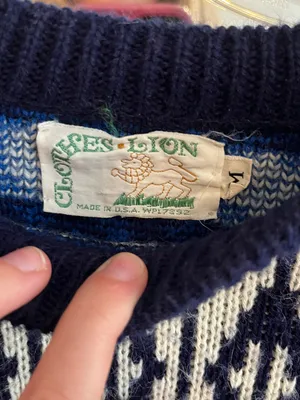 Vintage Retro Sweater! Blue Size M thumbnail 2