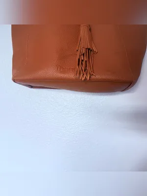 Tanger Brown Vegan Leather Shoulder Bag Tote thumbnail 5