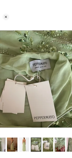 Peppermayo Celandine Beaded Green Maxi Formal Dress Women's Size 6 thumbnail 6