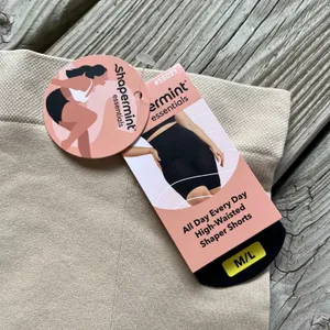 Shapermint Essentials Women's Tan High Waisted Shaper Shorts Size M/L. NEW! thumbnail 3
