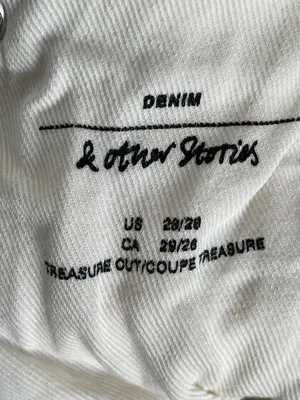 & Other Stories Straight Leg Jeans in Off-White thumbnail 6