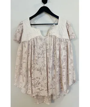 FREE PEOPLE Sunrise To Sunset Top in Champagne Dream Size Medium thumbnail 6