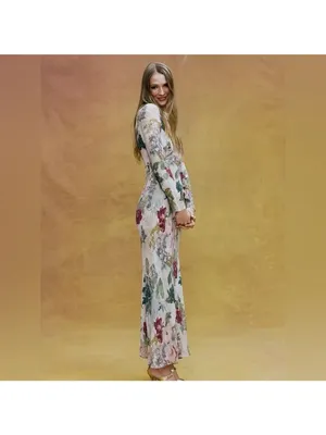 Realisation Par THE INKA in Ethereal Floral Long Sleeve Dress, M thumbnail 5