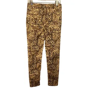 Earl Jean Tan Leopard Animal Print Skinny Ankle Classic Jeans Women Sz 6 thumbnail 2