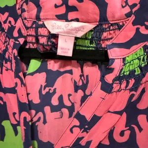Lilly Pulitzer Pink and Navy Elephant Top thumbnail 6
