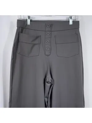 Halara Petite M Gray High Waist Wide Leg Pants thumbnail 2