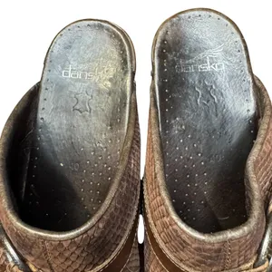 Dansko Clogs Shoes Womens Size 9.5 EU 40 Brown Leather‎ Tassel Slip On Comfort thumbnail 3