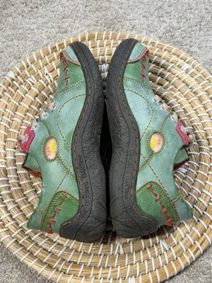 TMA Eyee Women’s Original TMA Time Green Leather Shoes Comfort Lace Up 6 thumbnail 7