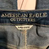 Women’s American Eagle super stretch jeans distressed destroyed sz 8 cropped 29 thumbnail 6