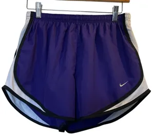 NIKE Dri-Fit Purple/White Brief-Lined Athletic Running Shorts - Size Medium thumbnail 1