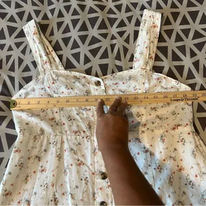 American Eagle Outfitters Ditsy Floral Cotton Linen Button Front Dress‎ Size L thumbnail 13