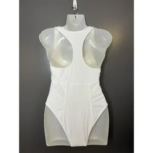 Free People Bodysuit Womens Small White Racerback Scoop Neck Stretch One Piece thumbnail 5