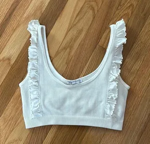 ZARA White Crop Top thumbnail 1