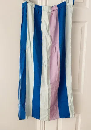 Anthropologie Celandine Linen Blend Breezy High-Slit Maxi Skirt, Size M/L thumbnail 10