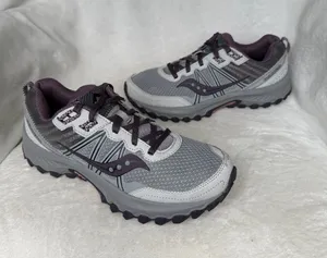 Saucony Excursion TR14 Sneakers Womens 8 Gray Purple Trail Running Walking Shoe thumbnail 1