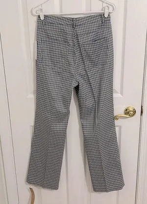 Reformation Franklin Pant Light Blue Check Plaid Print NWT Size 6 thumbnail 7