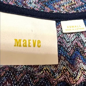 Anthro Maeve westwater‎ chevron knit v neck dress xs thumbnail 14