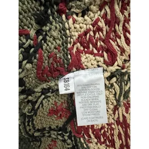 Susan‎ Bristol Green Red Zip Up Sweater Vest Size Petite Medium Vintage 90s thumbnail 7