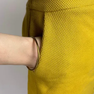 Promod Mustard Yellow Zip Front Pencil Straight Mini Athletic Golf Skirt Size 8 thumbnail 5
