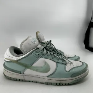 Nike Dunk Low Twist Sneakers Low Top Leather Summit White Jade Ice Green 9.5 thumbnail 3