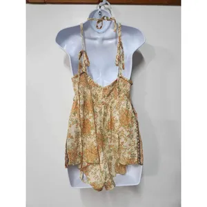 Free People Run Free Ruched Romper Size L. B-5 thumbnail 7