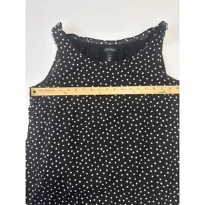 White House Black Market‎ Polka Dot Sleeveless Shell Top Black White Large thumbnail 5