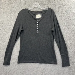 Y2K‎ Aeropostale Long Sleeve Henley Shirt Bella Swan Elena Gilbert Grunge W XL thumbnail 1