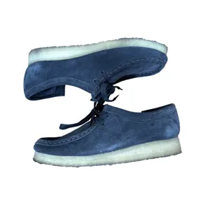 Clarks Originals Wallabee Navy Blue Suede Crepe Sole Moccasin Lace Shoes Women 9 thumbnail 7