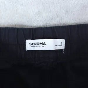 Sonoma Cargo Pants Women 6 Black Elastic Waist Roll Tab Utility Stretch Casual thumbnail 7