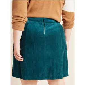 Maeve Slim Corduroy Velvet Mini Skirt thumbnail 3