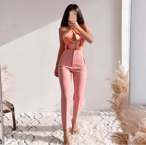 Pink High-Waisted Pants  thumbnail 2