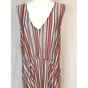 Zara Trafaluc Maxi Dress Womens S Multi-Color‎ Striped Knit Boho Beach Summer thumbnail 4