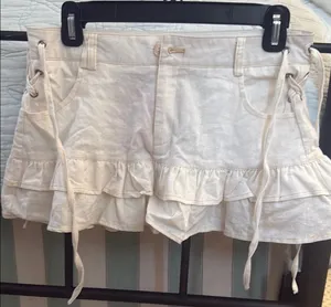 Edikted Off-White Mini Skirt thumbnail 1