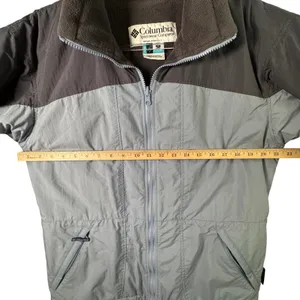 Vtg Columbia Interchange Jacket Nylon Fleece Blue‎ Grey Womens M Hiking Gorpcore thumbnail 6
