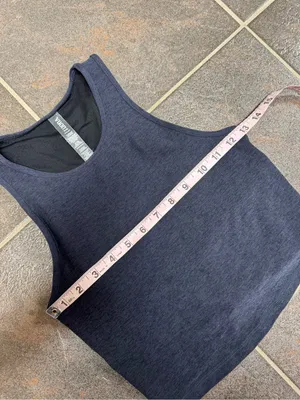 Vuori Womens Elevation Plyo Racerback Tank Top Midnight Heather Navy Blue Small thumbnail 9