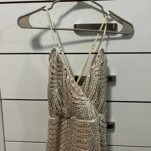 Lulus Lele White and Silver Sequin Mini Dress thumbnail 2