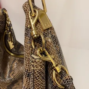 G.I.L.I. Milano Snake Print Leather Hobo Bag C9‎ thumbnail 3