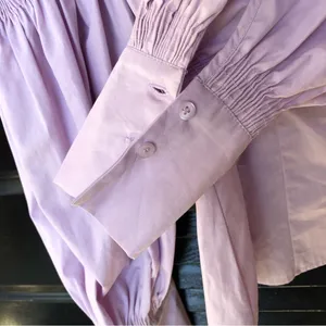 ZARA STRETCHY POPLIN SHIRT TRF Lilac XS thumbnail 10