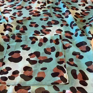 Show Me Your MuMu Womens Size Small Teal‎ Leopard Cheetah Short Sleeve Top Sheer thumbnail 10