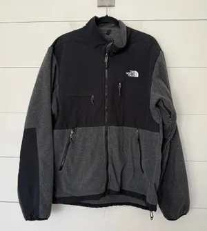 The North Face Men’s XL Grey Black Fleece Zip Up Jacket thumbnail 1