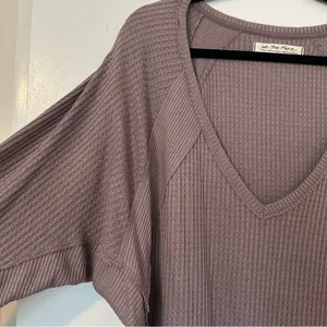 Free People Santa Clara Thermal Waffle Knit Long Sleeve Womens Small thumbnail 6
